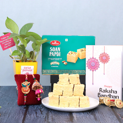 Sweet Plant Bhaiya Bhabhi Rakhi Combo